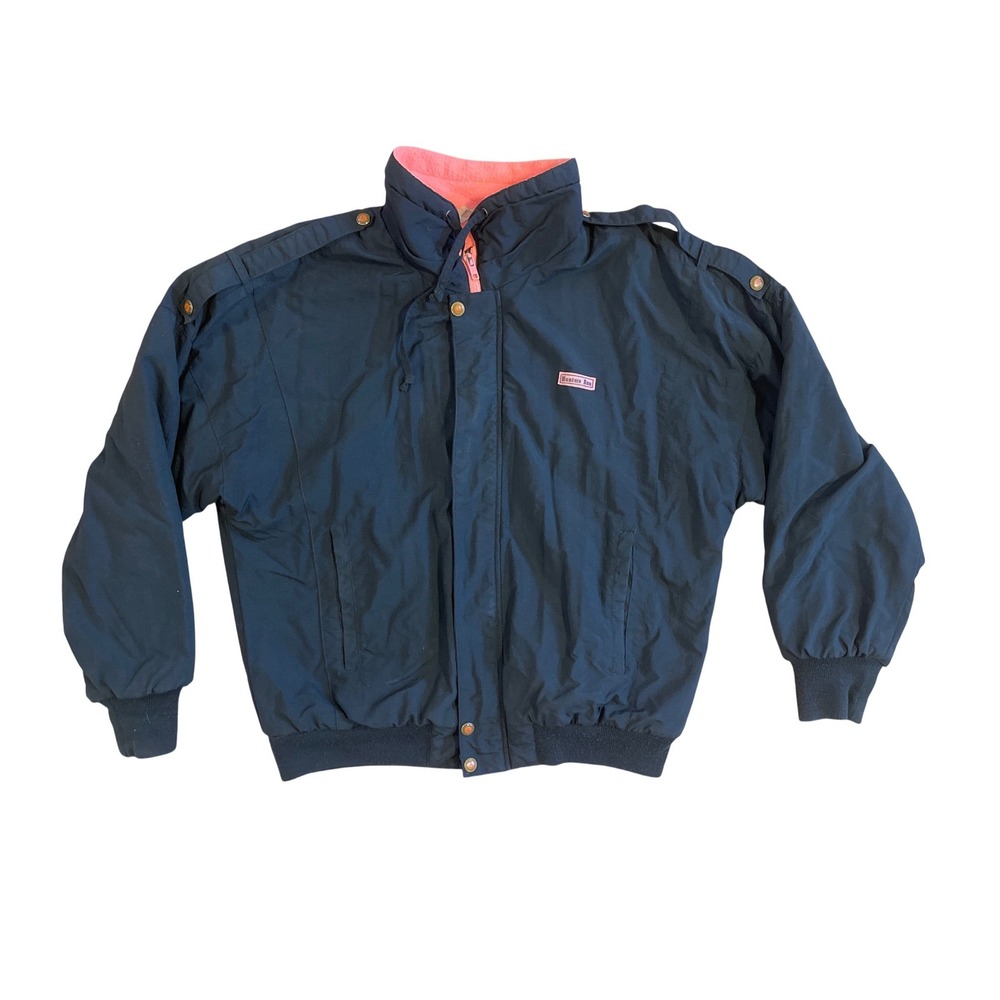 Hunters‎ Run Vintage Black Pink Lined Bomber Jacket Zip Snap Y2K Sz M Gorpcore